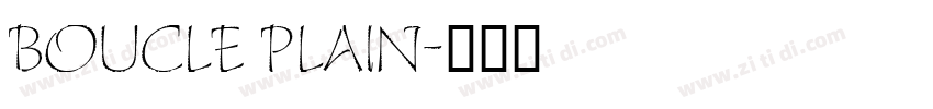 Boucle Plain字体转换